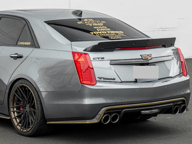 2016-2019 Cadillac CTS-V V3 | FULL CARBON FIBER Rear Trunk Lid Wing Wickerbill Spoiler